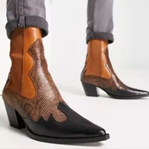 ASOS Western Brown and Black Women's Boots